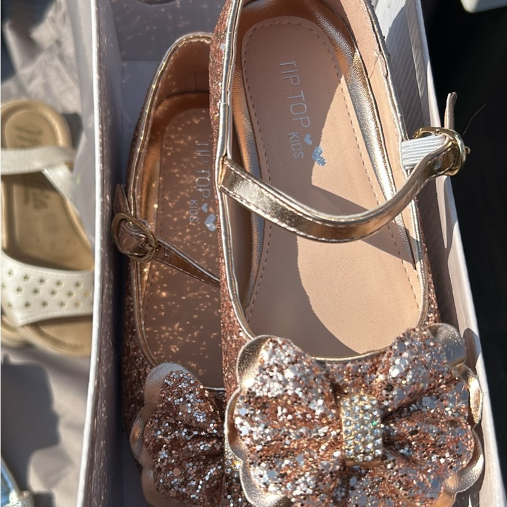Tip Top Kids Glittery Gold Shoes